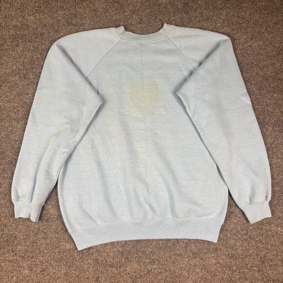 Vintage Sweatshirt Size Large Blue Warwick Rhode Island Ice Skating - Picture 7 of 8